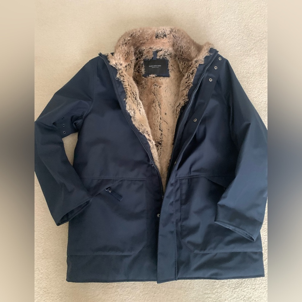 Marc New York by Andrew Marc  faux fur collar winter men’s jacket